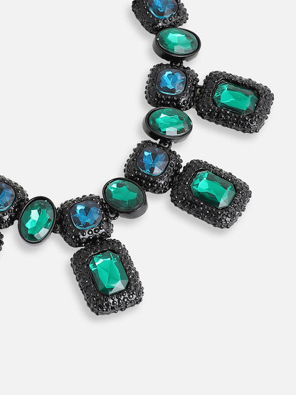 Gold Plated Party Designer Stone Statement Necklace For Women