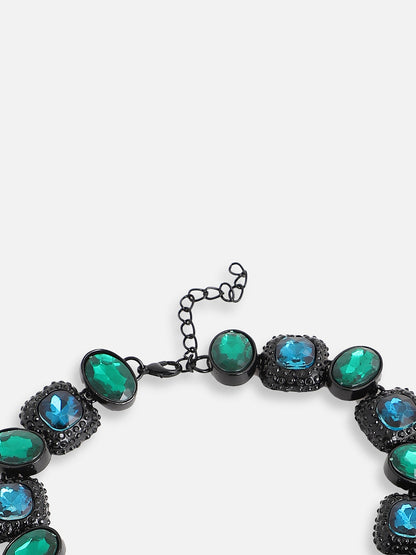 Gold Plated Party Designer Stone Statement Necklace For Women