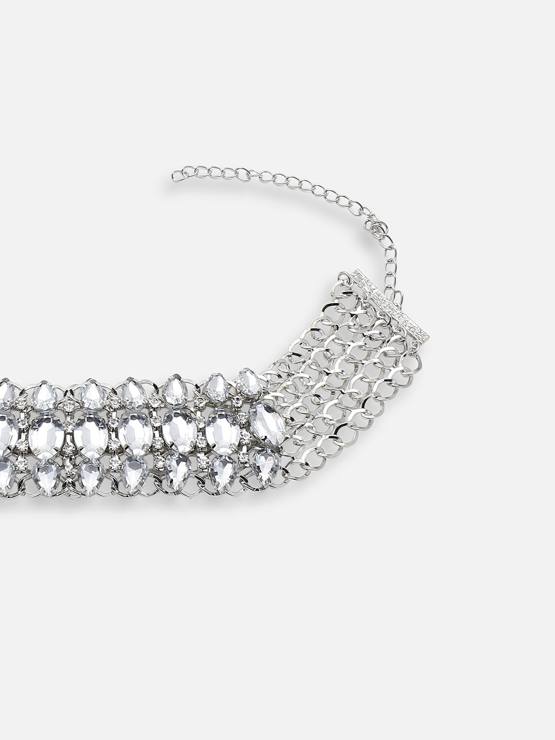 GOLD PLATED PARTY DESIGNER STONE CHOKER NECKLACE FOR WOMEN