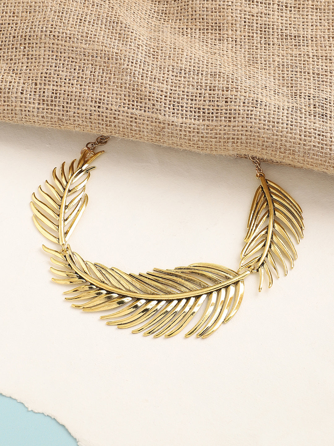 GOLD PLATED PARTY DESIGNER CHOKER NECKLACE FOR WOMEN