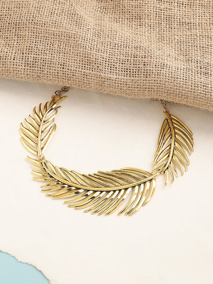 GOLD PLATED PARTY DESIGNER CHOKER NECKLACE FOR WOMEN