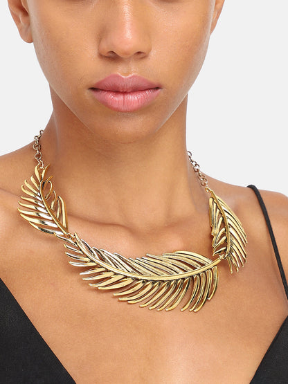 GOLD PLATED PARTY DESIGNER CHOKER NECKLACE FOR WOMEN