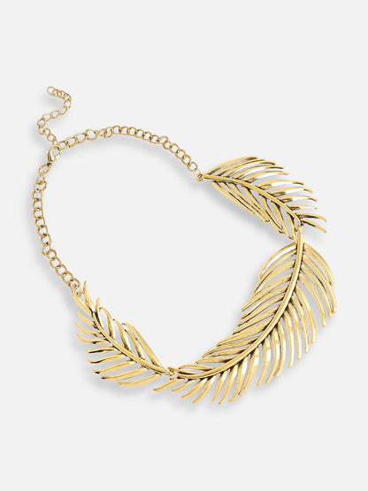 GOLD PLATED PARTY DESIGNER CHOKER NECKLACE FOR WOMEN