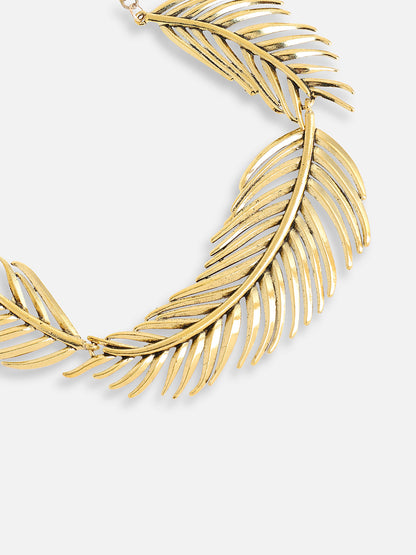 GOLD PLATED PARTY DESIGNER CHOKER NECKLACE FOR WOMEN