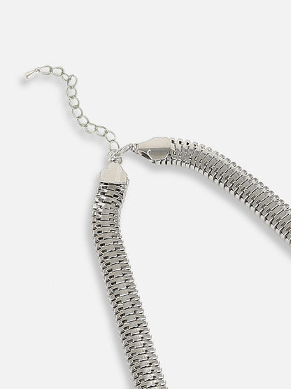 Silver Plated Designer Stone Party Necklace For Women