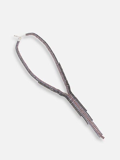 Silver Plated Designer Stone Party Necklace For Women