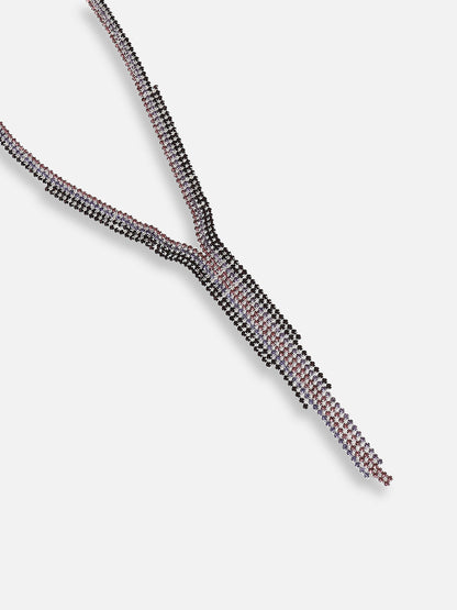 Silver Plated Designer Stone Party Necklace For Women
