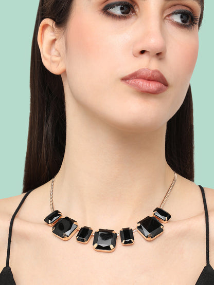 Gold Plated Designer Stone Party Necklace For Women