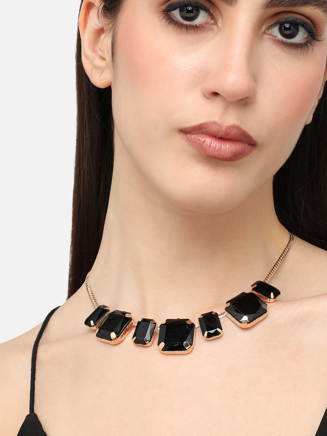 Gold Plated Designer Stone Party Necklace For Women