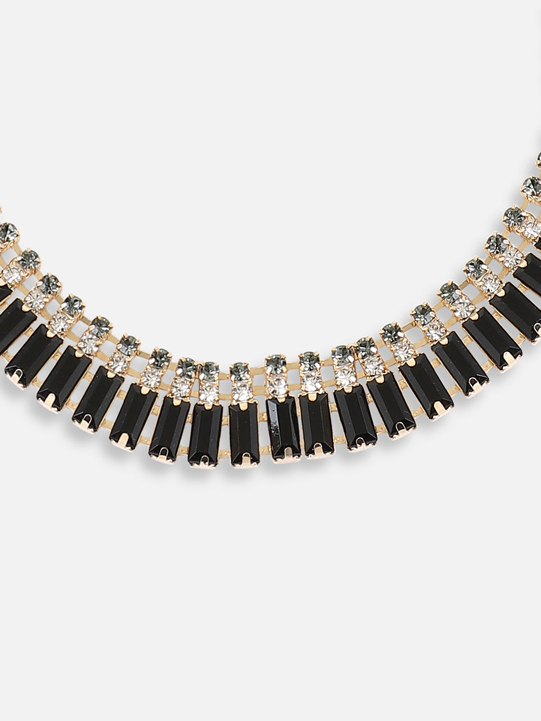 Gold Plated Designer Stone Party Necklace and Earring Set For Women