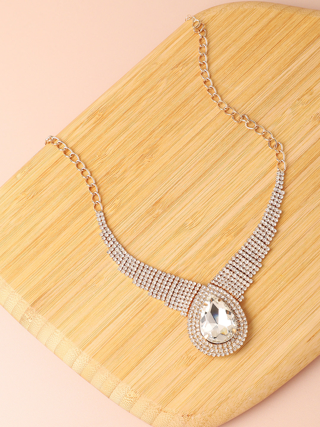 Silver Plated Designer Stone Party Necklace For Women