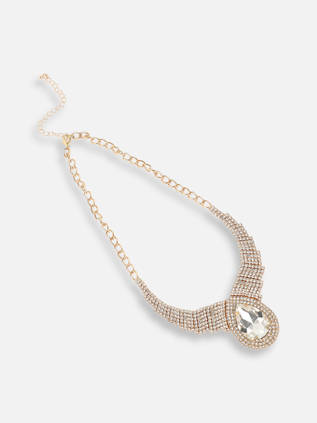 Silver Plated Designer Stone Party Necklace For Women