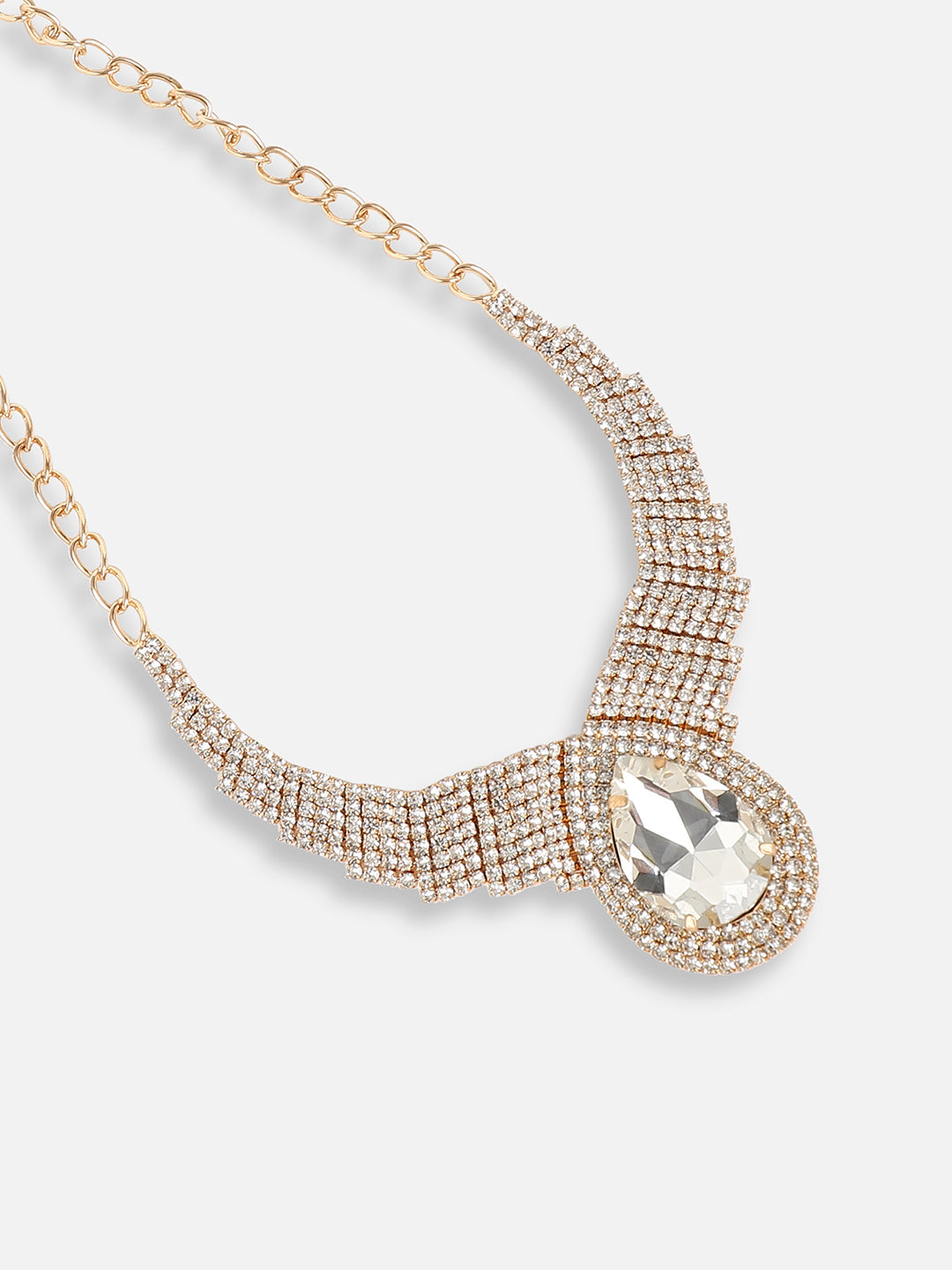 Silver Plated Designer Stone Party Necklace For Women