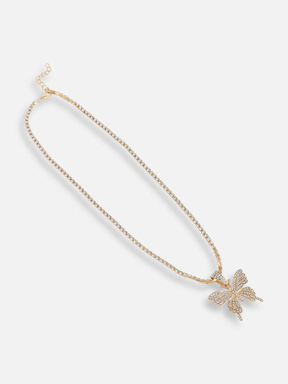 Gold Plated Designer Stone Casual Necklace For Women