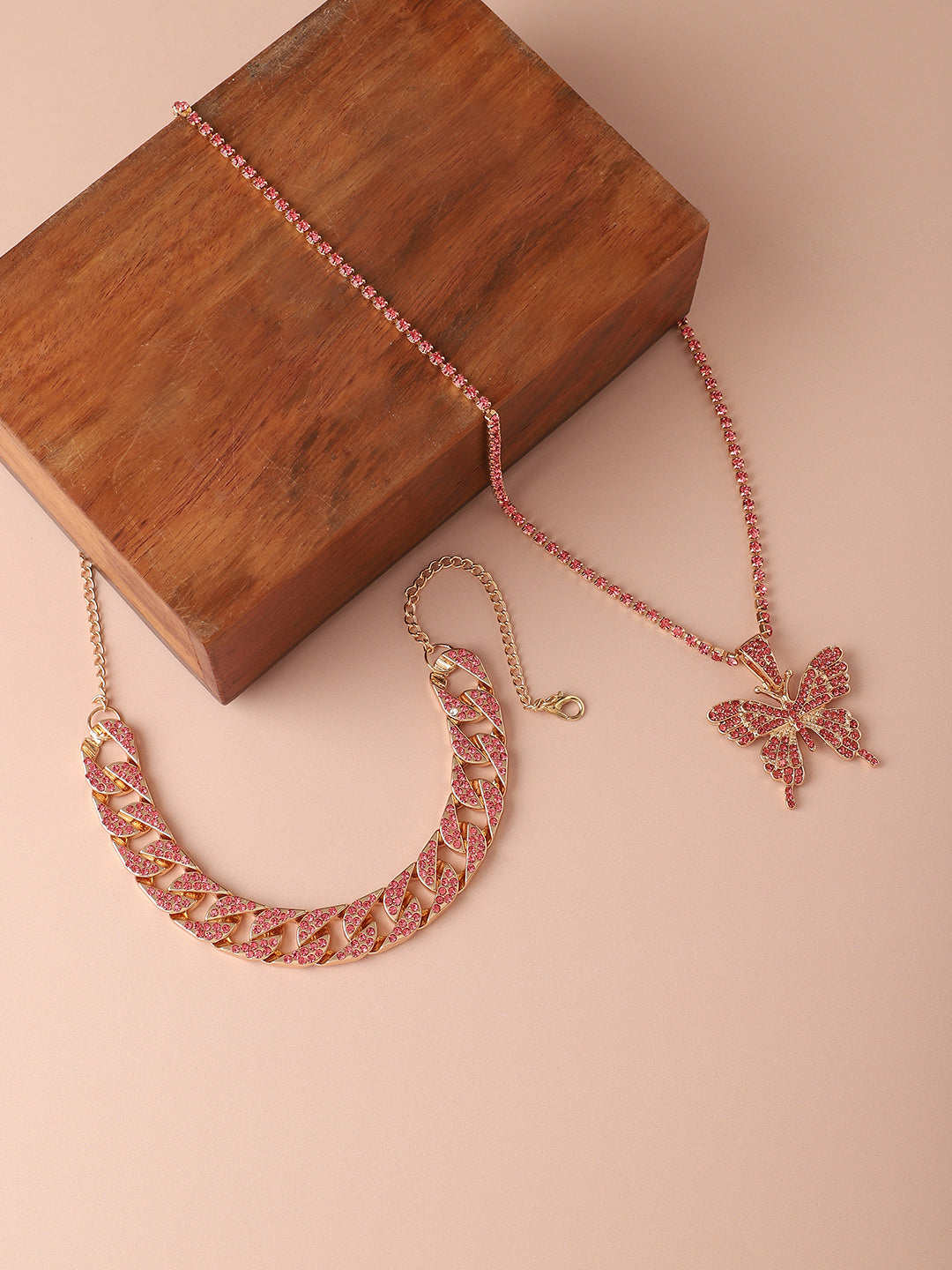 Gold Plated Designer Stone Casual Necklace For Women