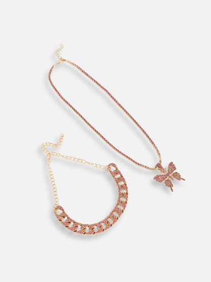 Gold Plated Designer Stone Casual Necklace For Women