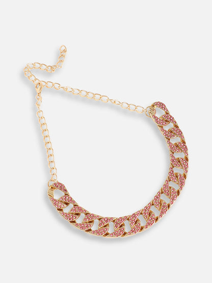 Gold Plated Designer Stone Casual Necklace For Women