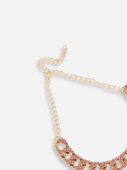 Gold Plated Designer Stone Casual Necklace For Women