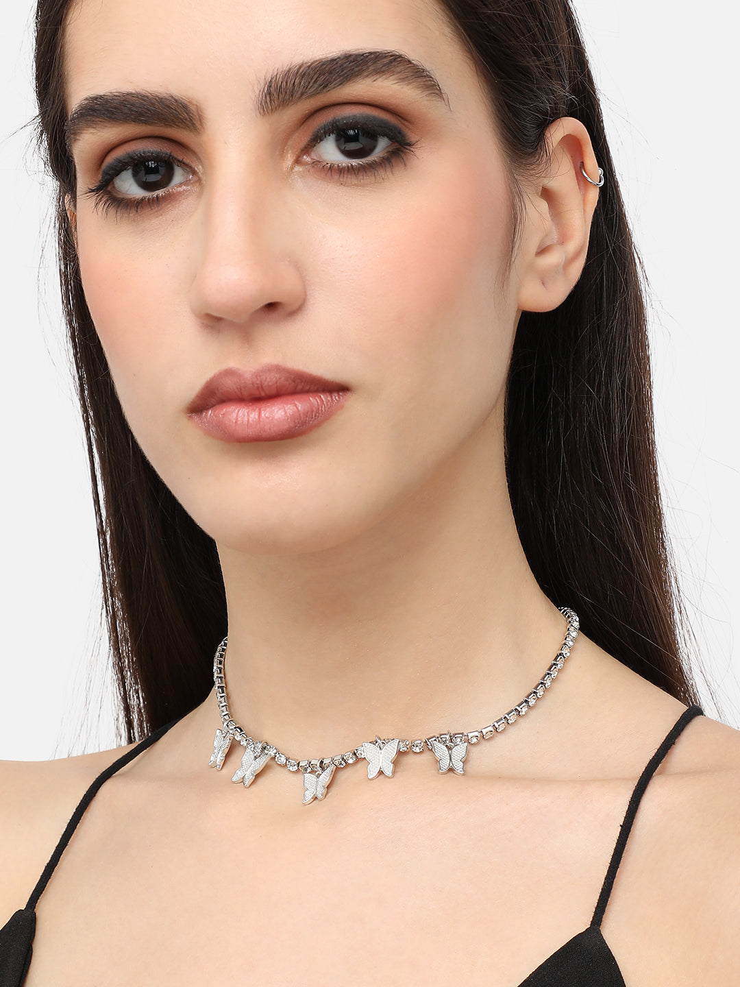 Silver Plated Designer Stone Casual Necklace For Women