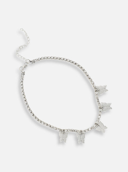 Silver Plated Designer Stone Casual Necklace For Women