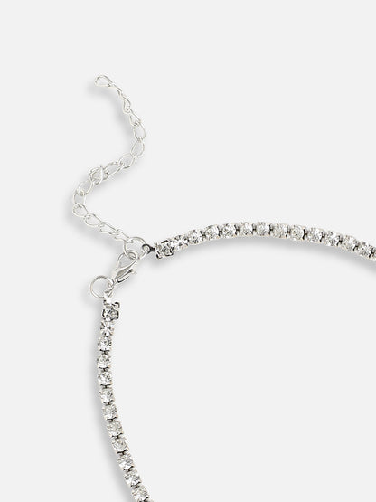Silver Plated Designer Stone Casual Necklace For Women