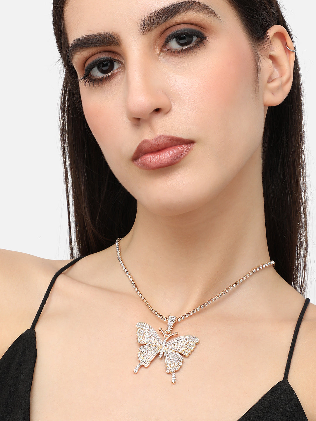 Gold Plated Designer Stone Casual Necklace For Women