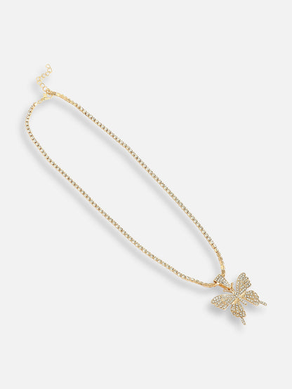 Gold Plated Designer Stone Casual Necklace For Women