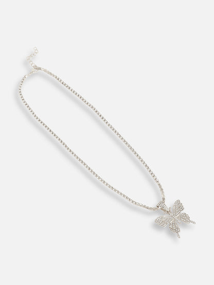 Silver Plated Designer Stone Casual Necklace For Women