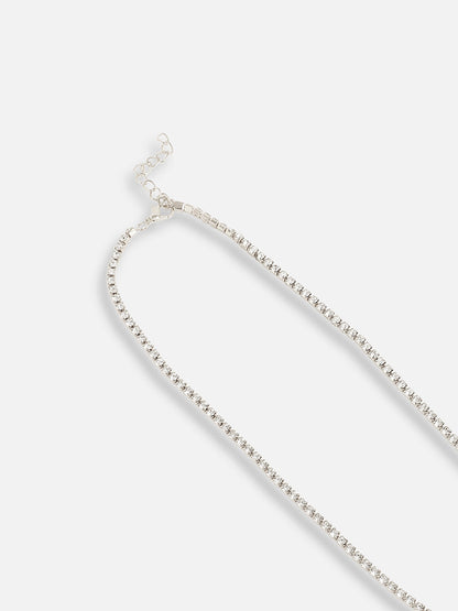 Silver Plated Designer Stone Casual Necklace For Women