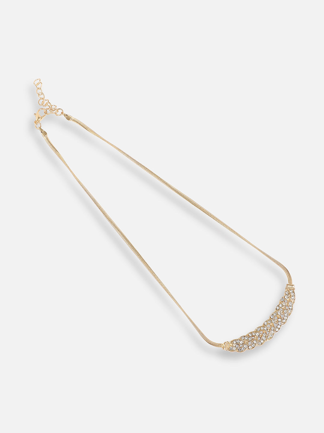 Gold Plated Designer Stone Party Necklace For Women