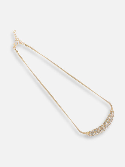 Gold Plated Designer Stone Party Necklace For Women