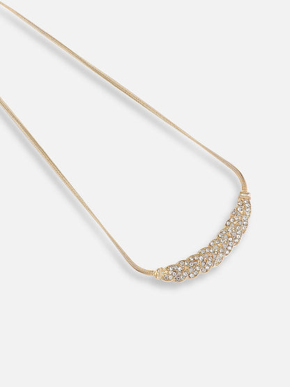 Gold Plated Designer Stone Party Necklace For Women