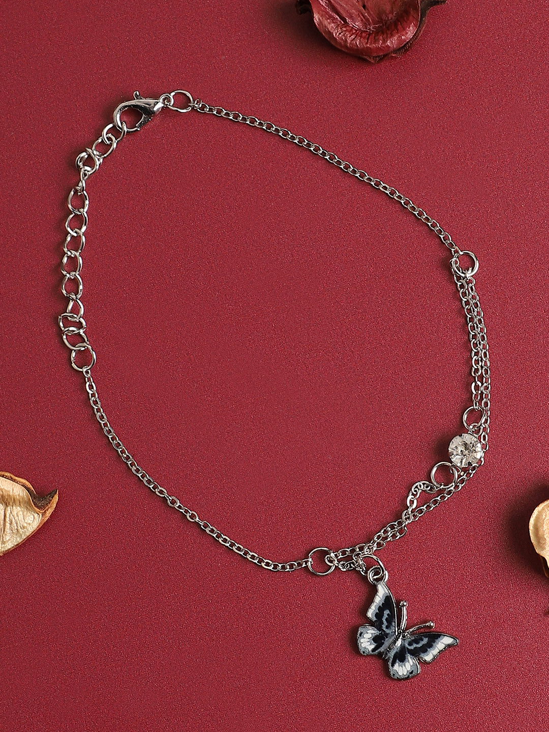 Silver Plated Designer Stone Party Bracelet For Women