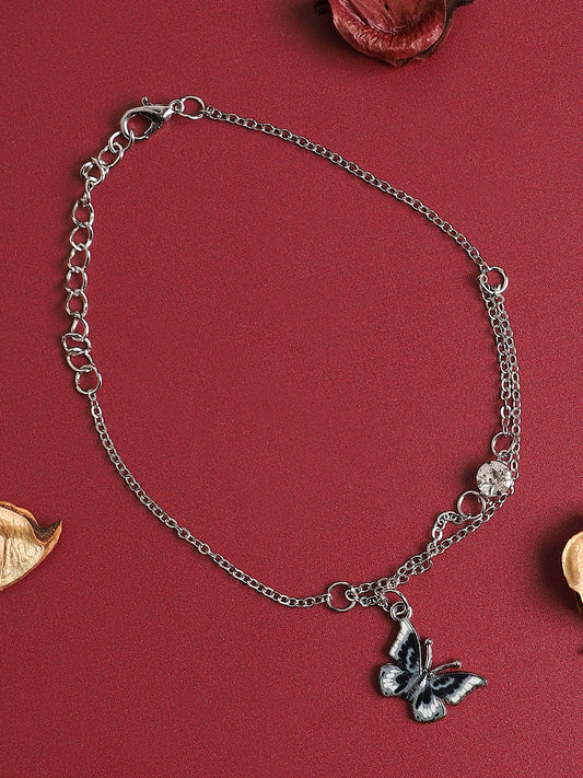 Silver Plated Designer Stone Party Bracelet For Women
