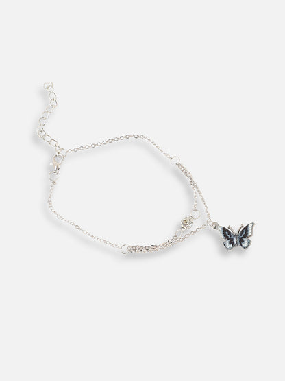 Silver Plated Designer Stone Party Bracelet For Women