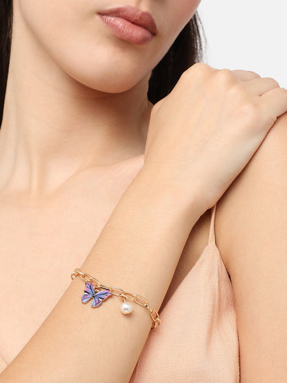 Gold Plated Designer Stone Casual Bracelet For Women