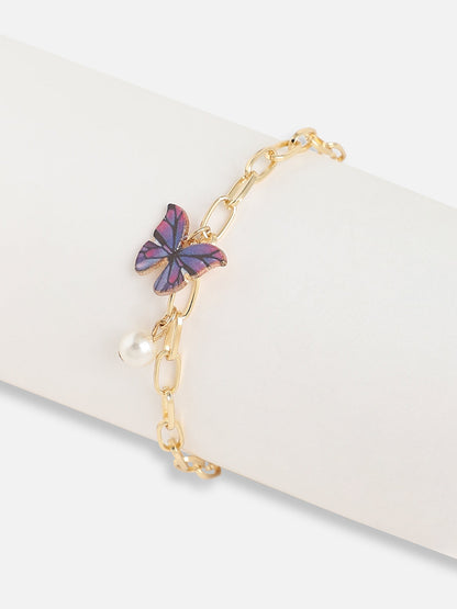 Gold Plated Designer Stone Casual Bracelet For Women