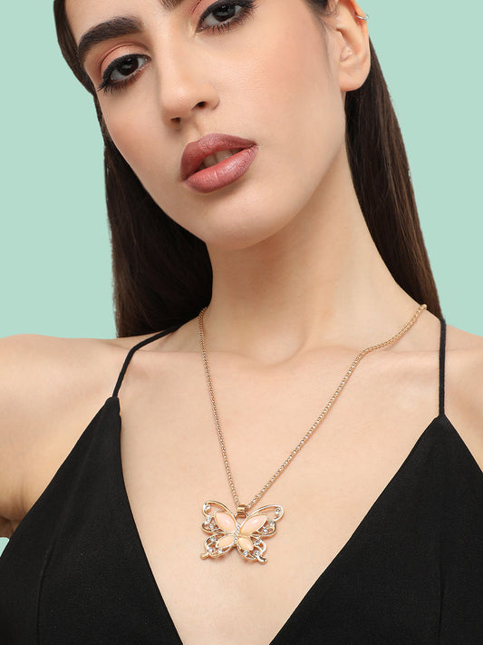 Gold Plated Designer Stone Casual Necklace For Women