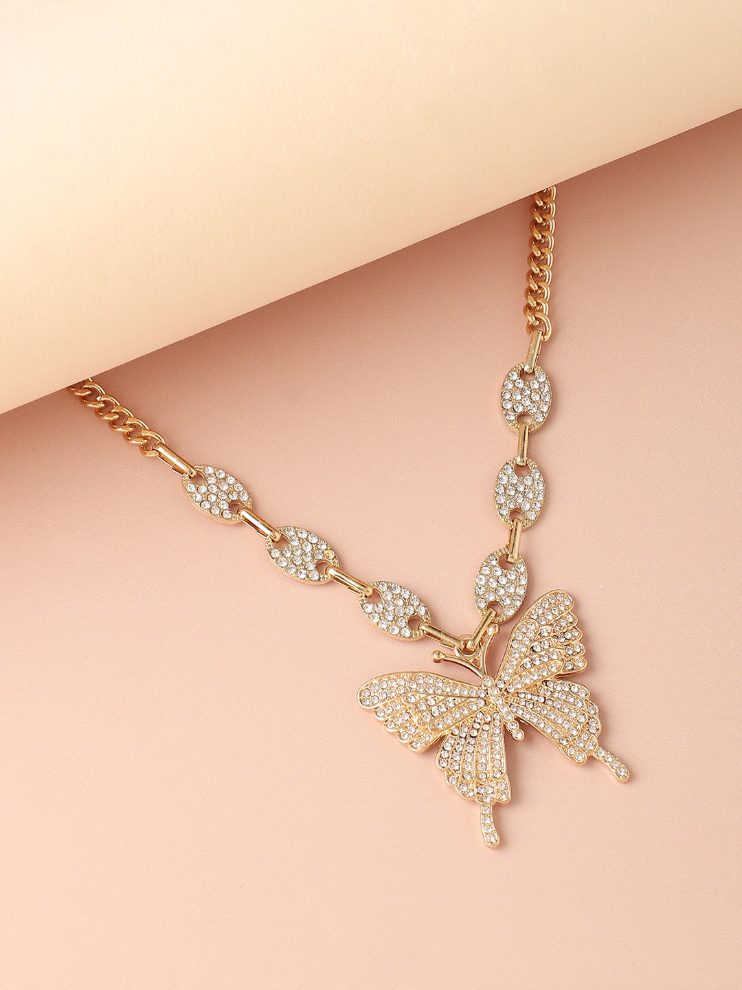Gold Plated Designer Stone Casual Necklace For Women