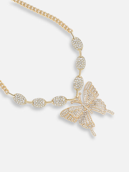 Gold Plated Designer Stone Casual Necklace For Women