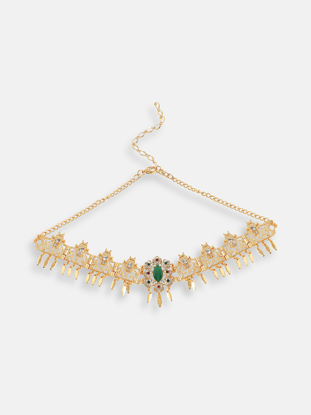 Gold Plated Designer Stone Party Necklace For Women