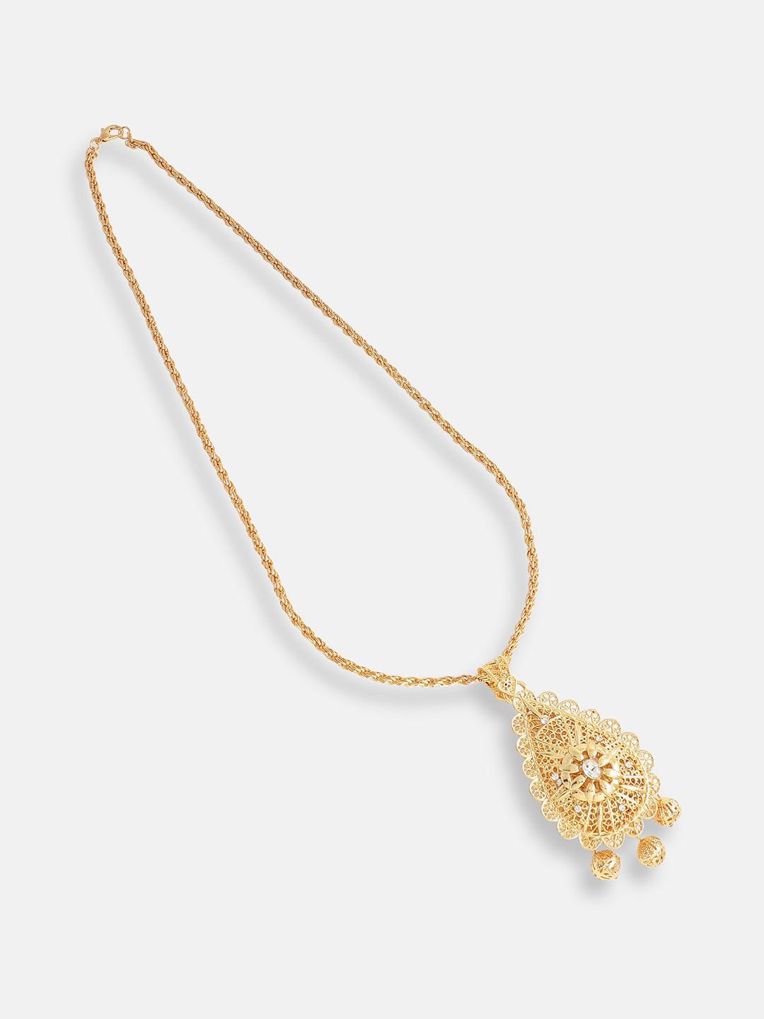 Gold Plated Designer Stone Party Necklace For Women