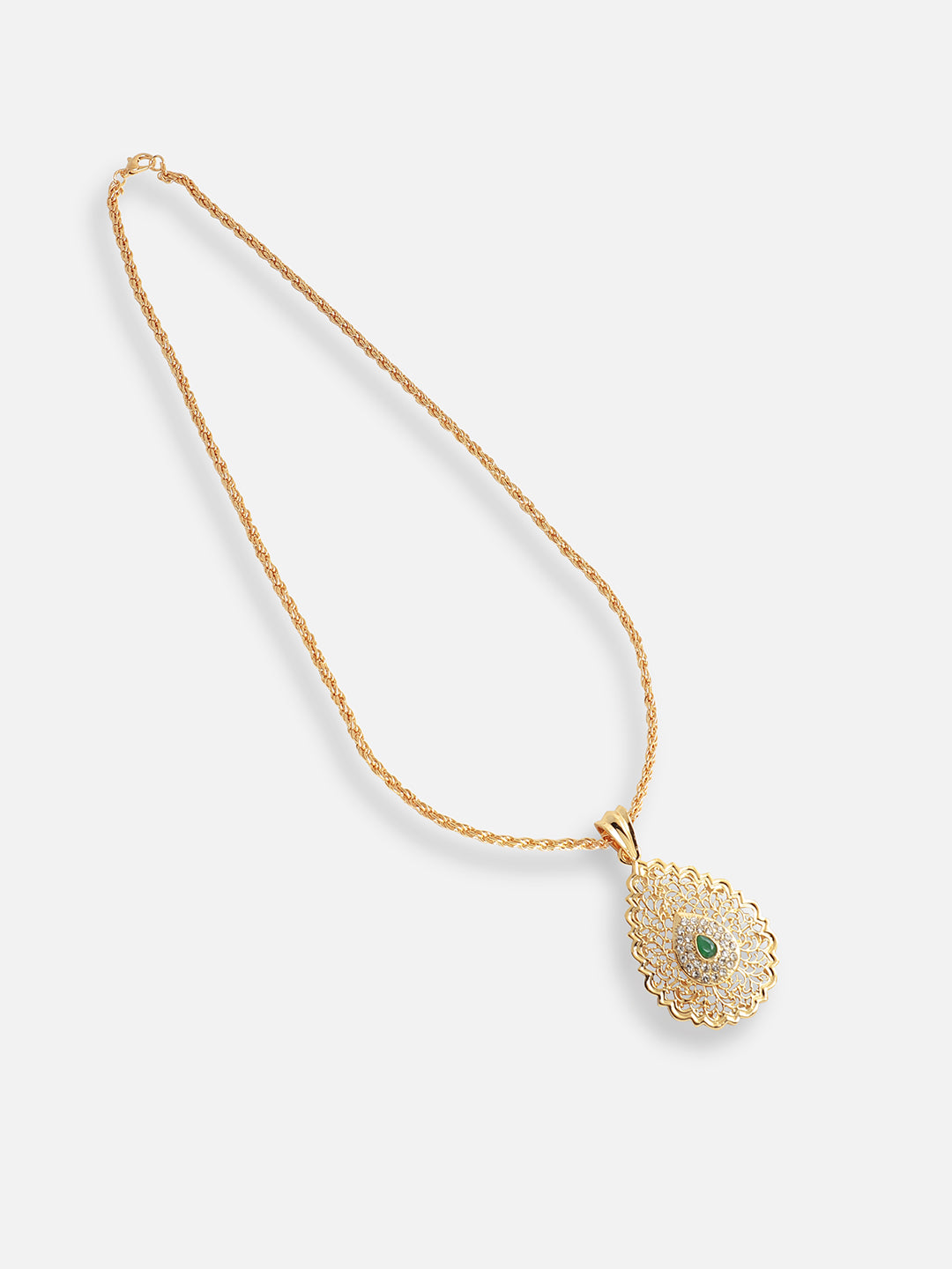 Gold Plated Designer Stone Party Necklace For Women