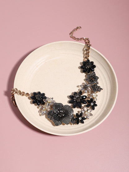 Gold Plated Designer Stone Party Necklace For Women
