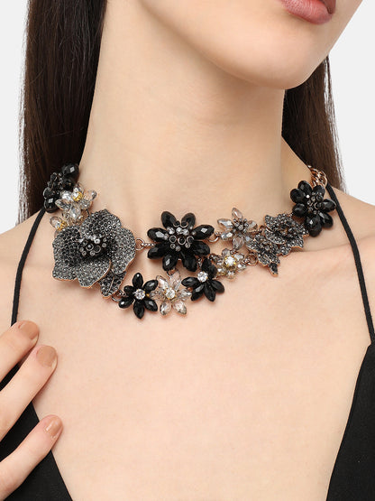 Gold Plated Designer Stone Party Necklace For Women