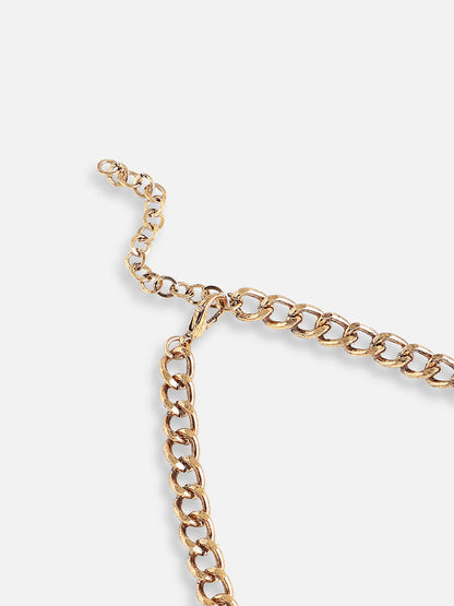 Gold Plated Designer Stone Party Necklace For Women