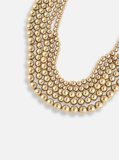 GOLD PLATED DESIGNER PARTY NECKLACE FOR WOMEN