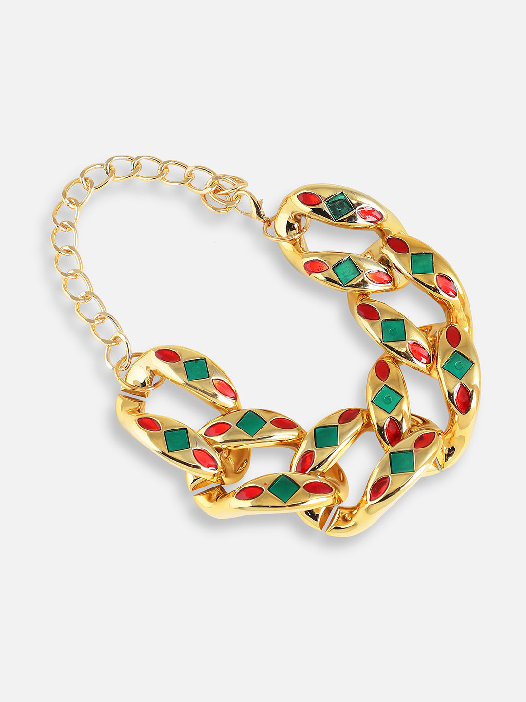 Gold Plated Designer Stone Party Necklace For Women