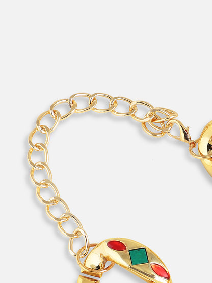 Gold Plated Designer Stone Party Necklace For Women