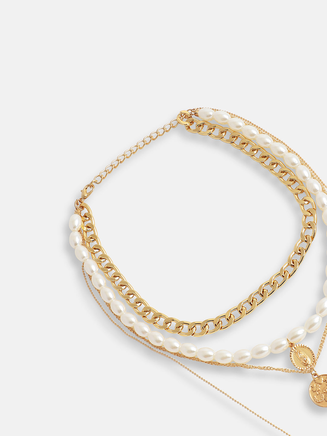 Gold Plated Pearls Casual Necklace For Women